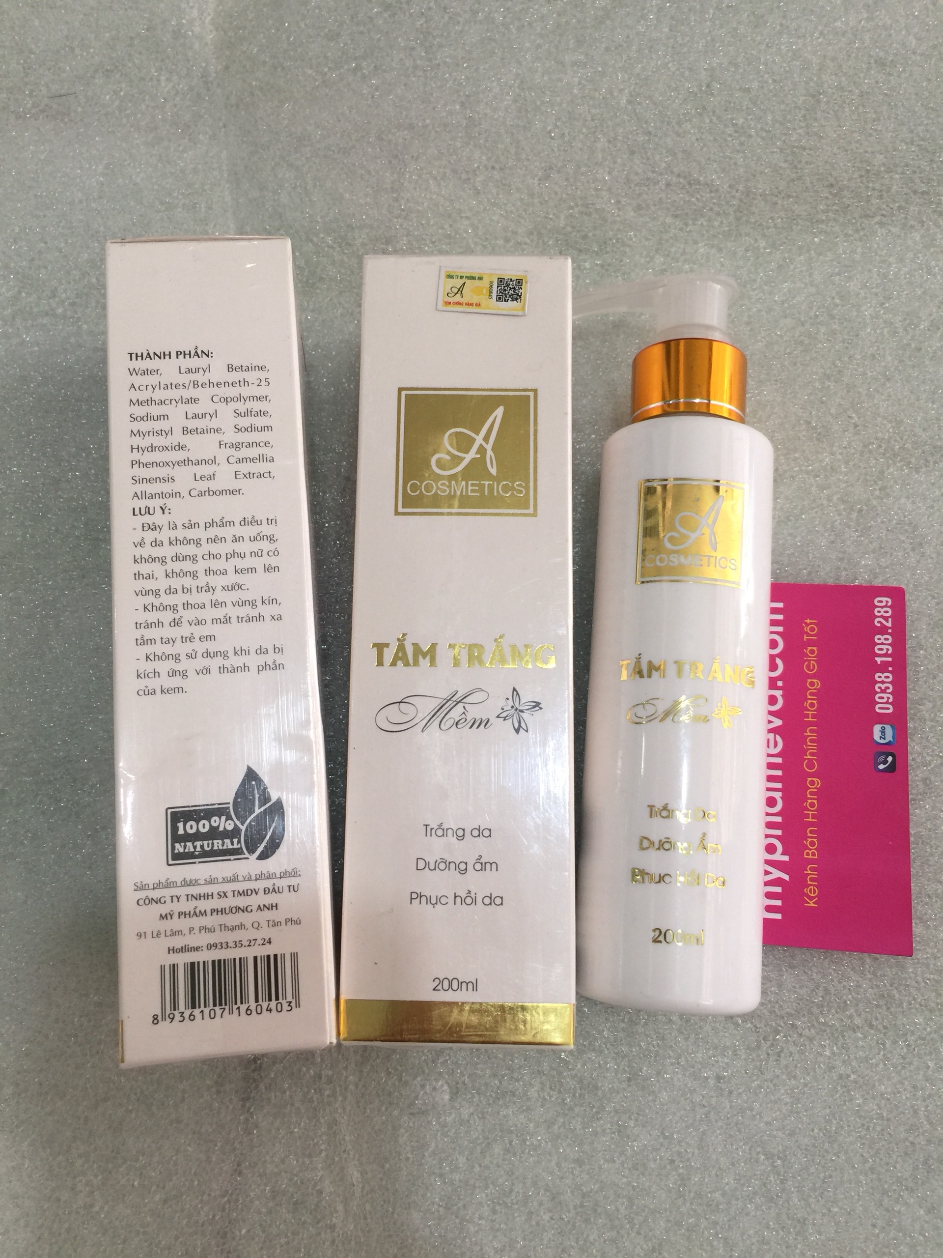 KEM TẮM TRẮNG A COSMETICS Dưỡng Thể-1